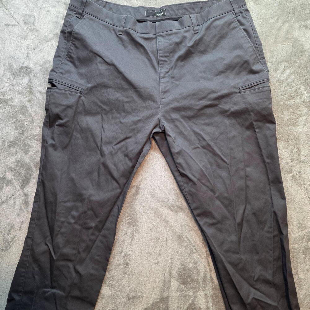 Oobe Cargo Pants Mens 42x32 Gray Flat Front Straight Leg Casual Workwear